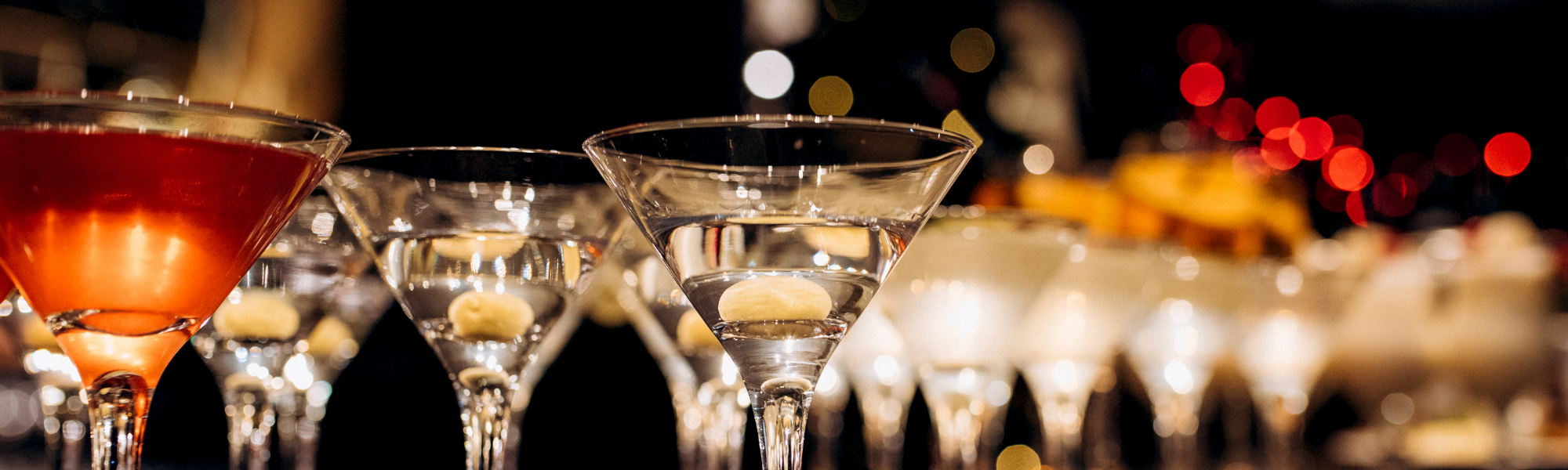 Up-close view of Martinis 